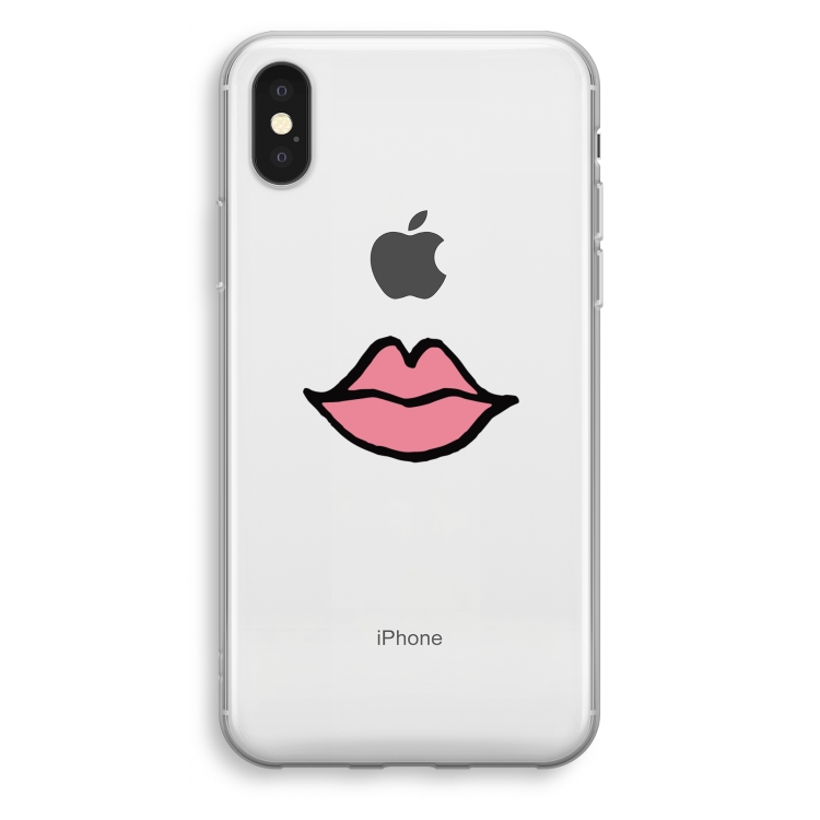 Kusje: iPhone X Transparant Hoesje