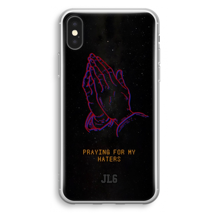 Praying For My Haters: iPhone X Transparant Hoesje