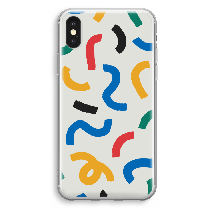 Illustratieve pop 2: iPhone X Transparant Hoesje