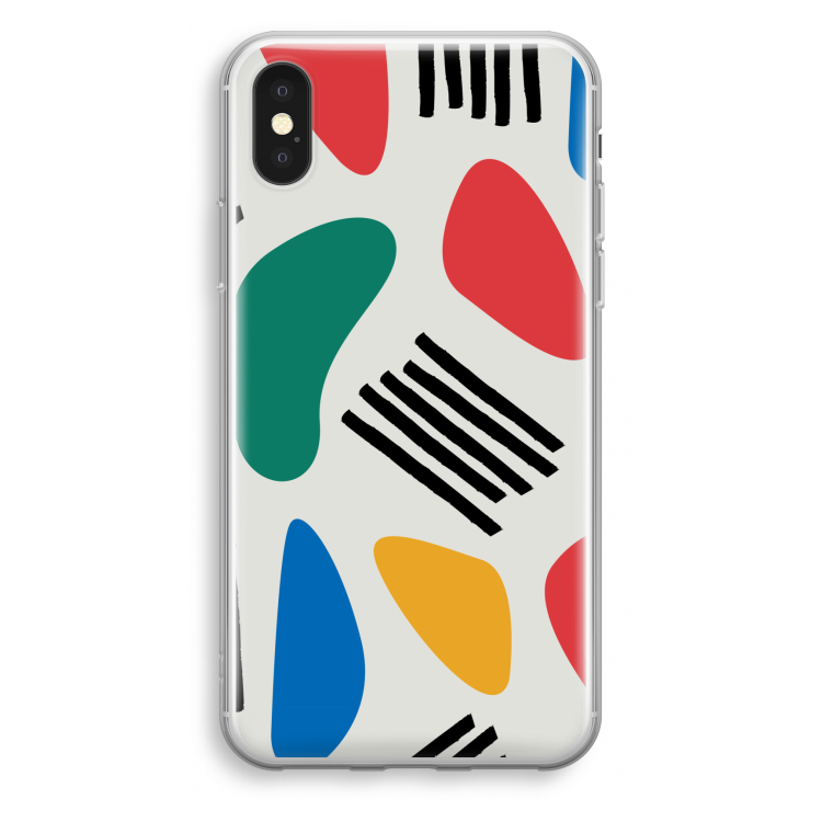 Illustratieve pop 1: iPhone X Transparant Hoesje
