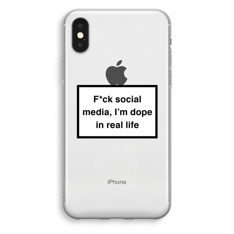 I'm dope: iPhone X Transparant Hoesje