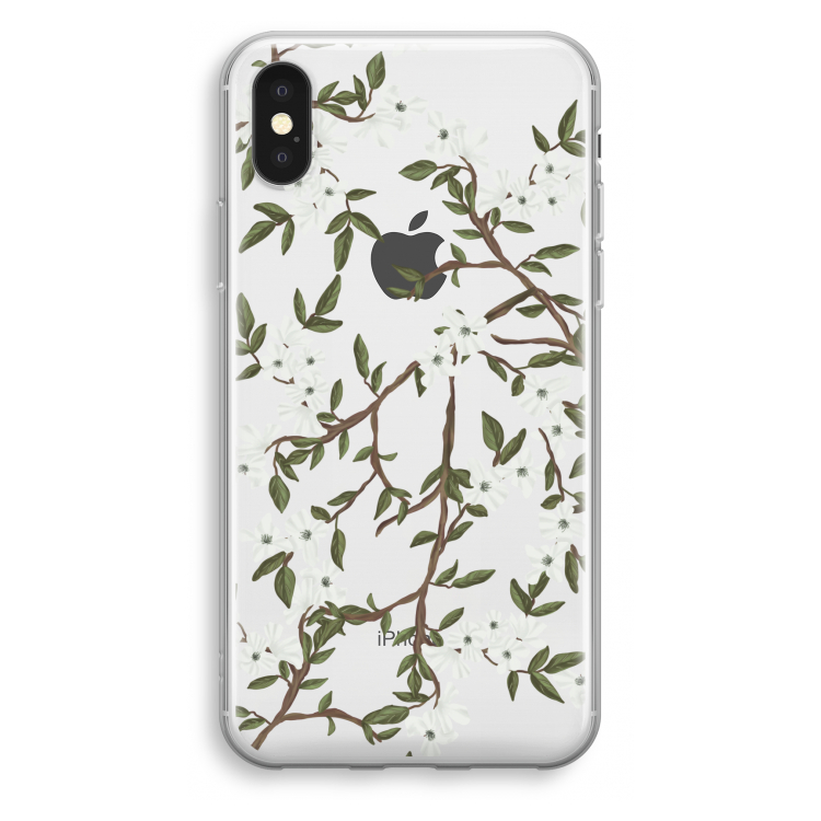 Blossoming spring: iPhone X Transparant Hoesje