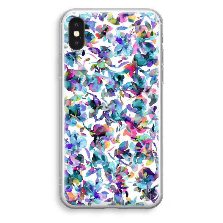 Hibiscus Flowers: iPhone X Transparant Hoesje
