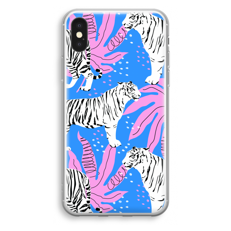 Tijger: iPhone X Transparant Hoesje