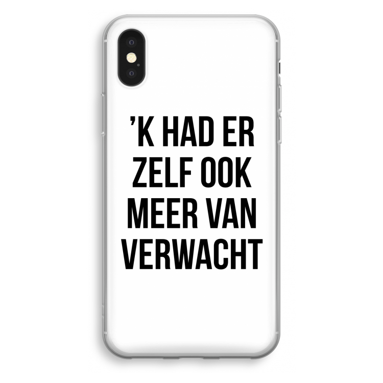 Meer verwacht: iPhone X Transparant Hoesje