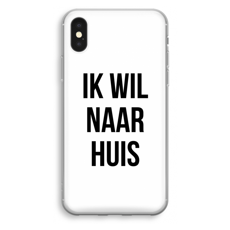 Ik wil naar huis: iPhone X Transparant Hoesje