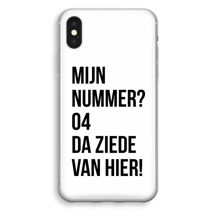 Da ziede van hier: iPhone X Transparant Hoesje