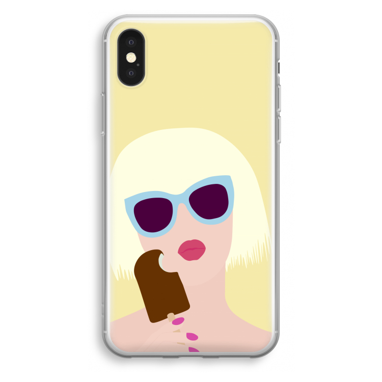 Ice cream: iPhone X Transparant Hoesje