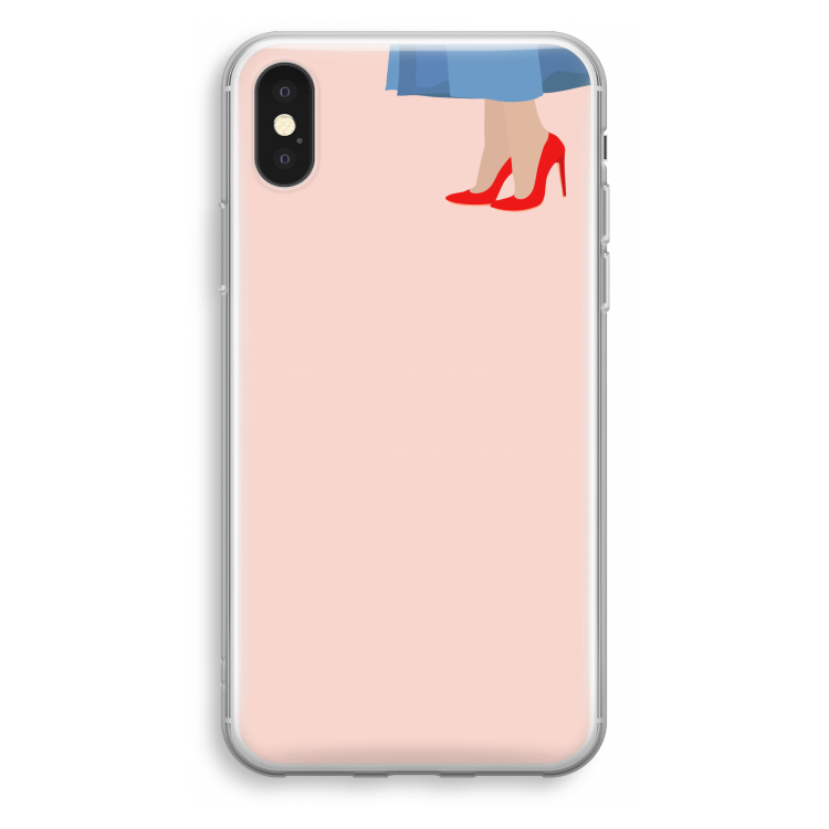 High heels: iPhone X Transparant Hoesje