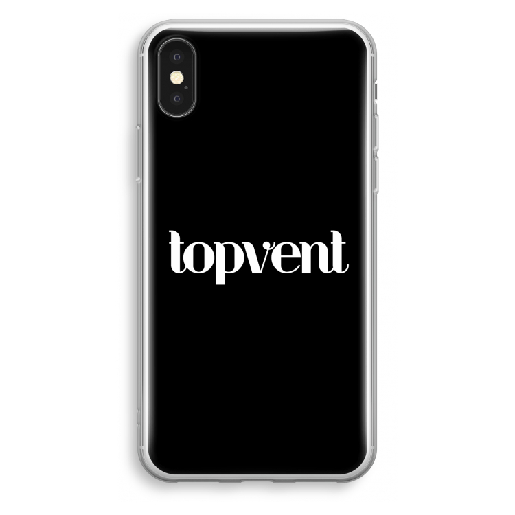 Topvent Zwart: iPhone X Transparant Hoesje