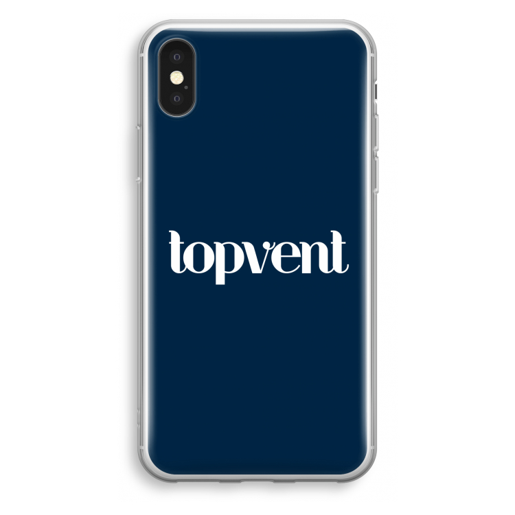 Topvent Navy: iPhone X Transparant Hoesje