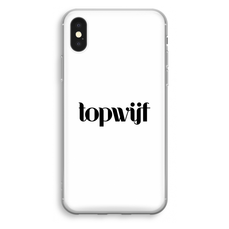 Topwijf Wit: iPhone X Transparant Hoesje