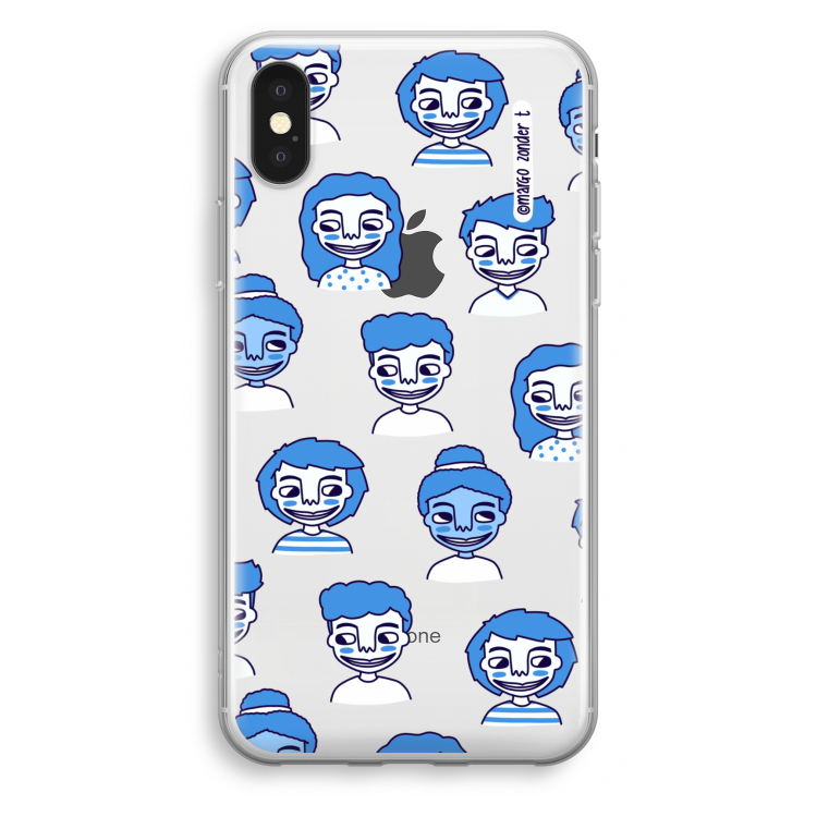 Gezichtjes: iPhone X Transparant Hoesje