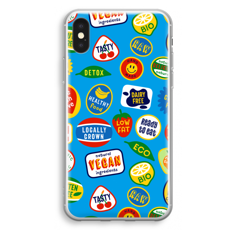 Fruitsticker: iPhone X Transparant Hoesje