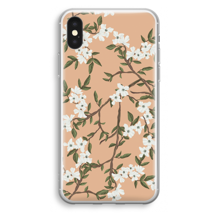 Blossoming spring: iPhone X Transparant Hoesje