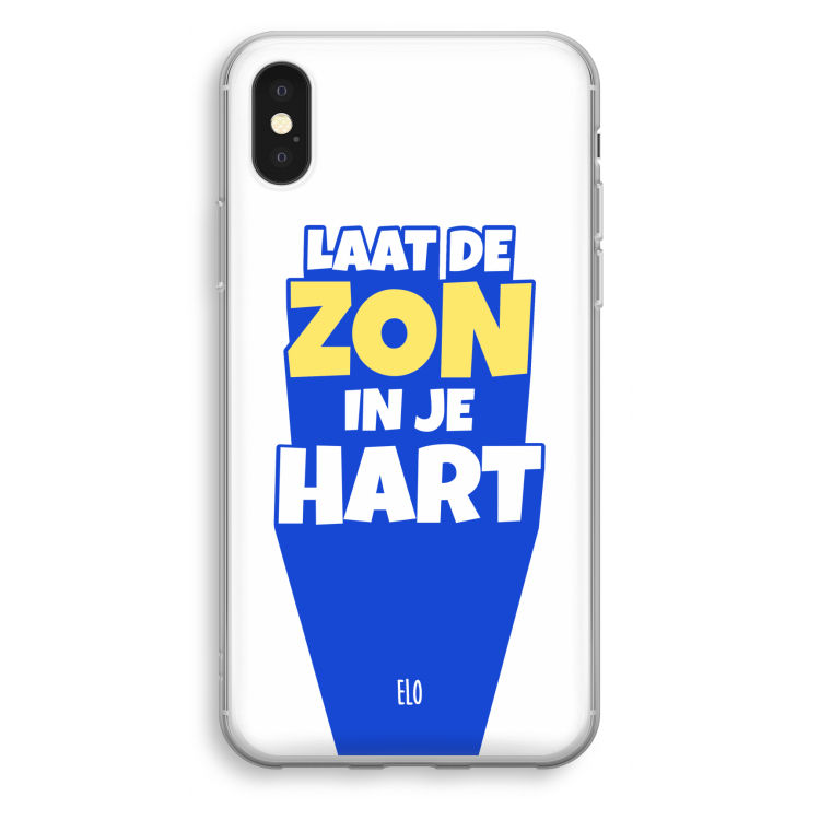 Laat de zon in je hart: iPhone X Transparant Hoesje