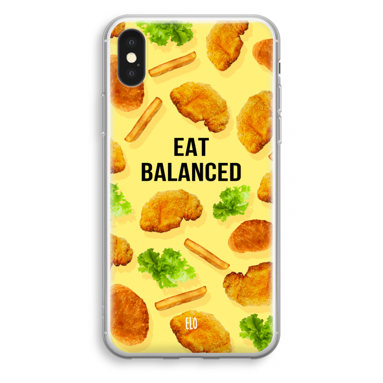 Eat Balanced: iPhone X Transparant Hoesje