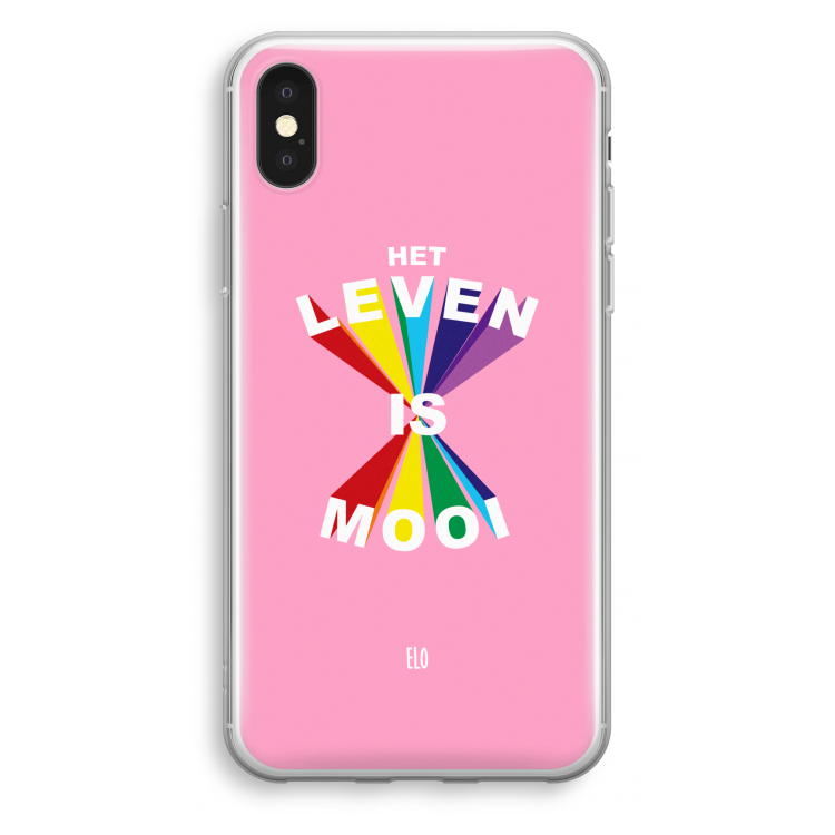 Het Leven Is Mooi: iPhone X Transparant Hoesje