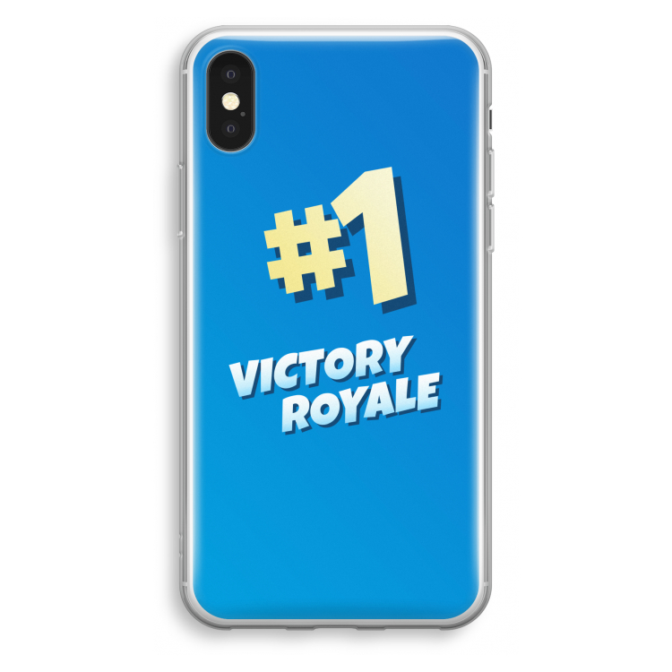 Victory Royale: iPhone X Transparant Hoesje