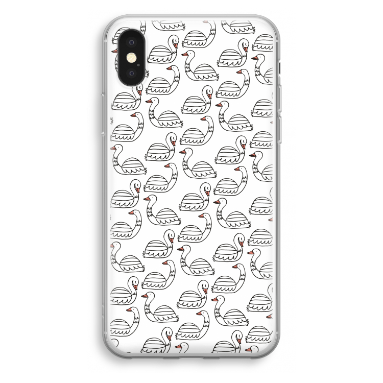 Zwanen: iPhone X Transparant Hoesje