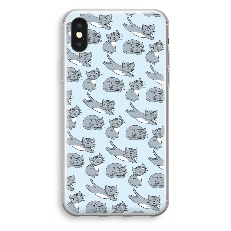 Poezen: iPhone X Transparant Hoesje