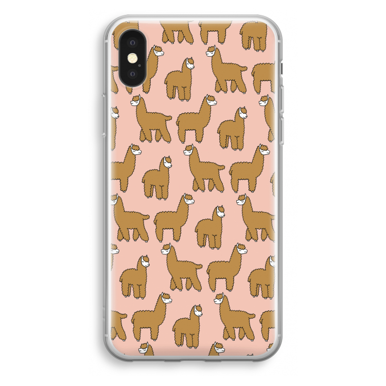 Alpacas: iPhone X Transparant Hoesje