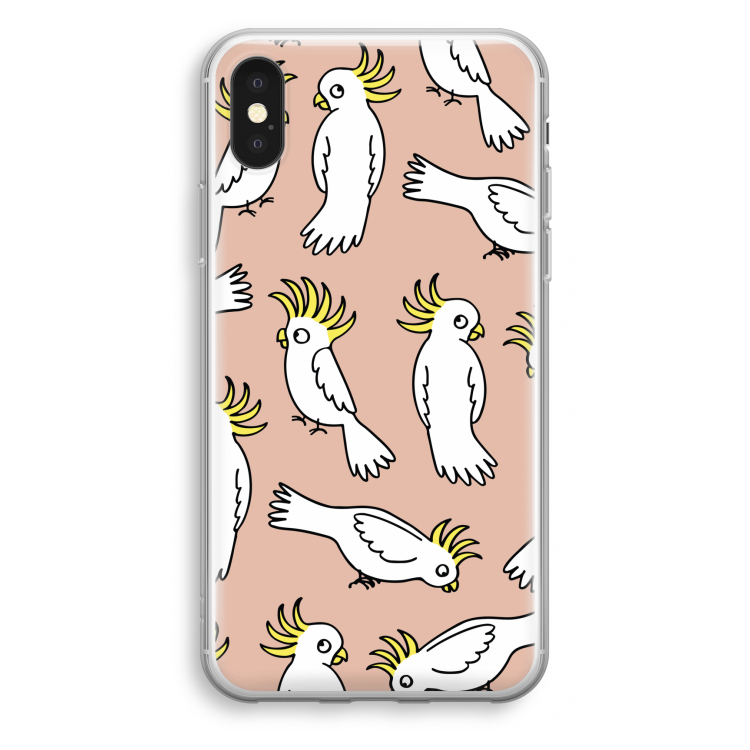 Papegaai: iPhone X Transparant Hoesje