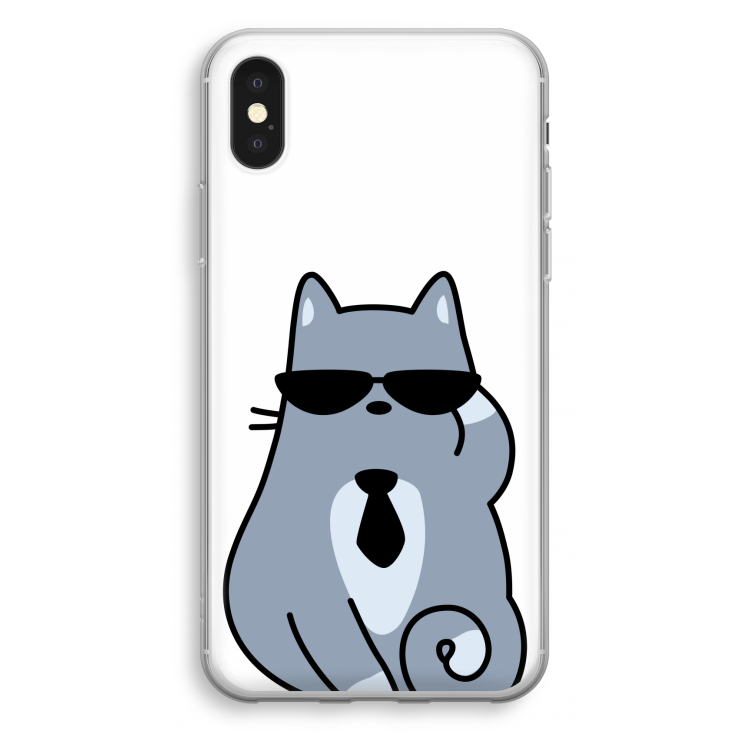Cool cat: iPhone X Transparant Hoesje