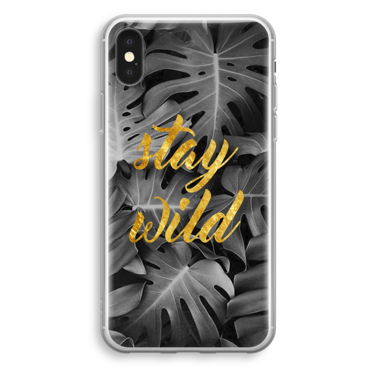 Stay wild: iPhone X Transparant Hoesje