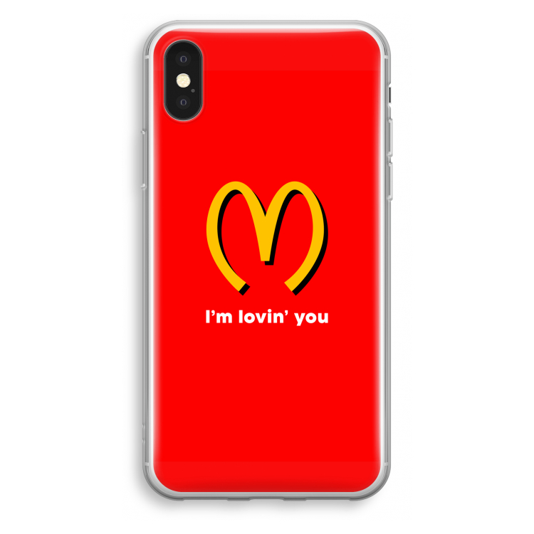 I'm lovin' you: iPhone X Transparant Hoesje