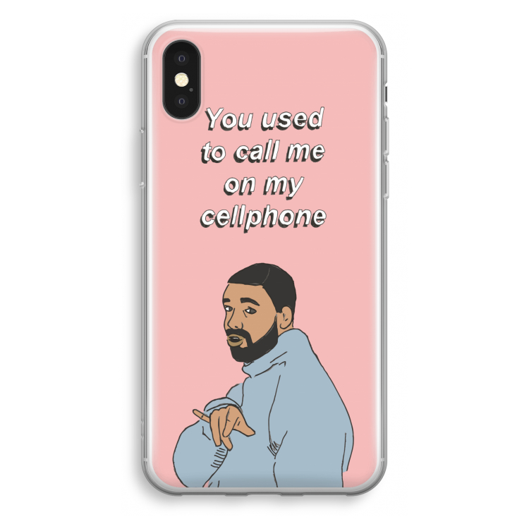 Hotline bling: iPhone X Transparant Hoesje