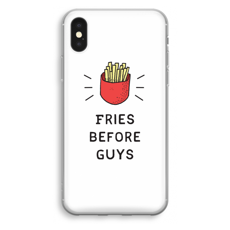 Fries before guys: iPhone X Transparant Hoesje