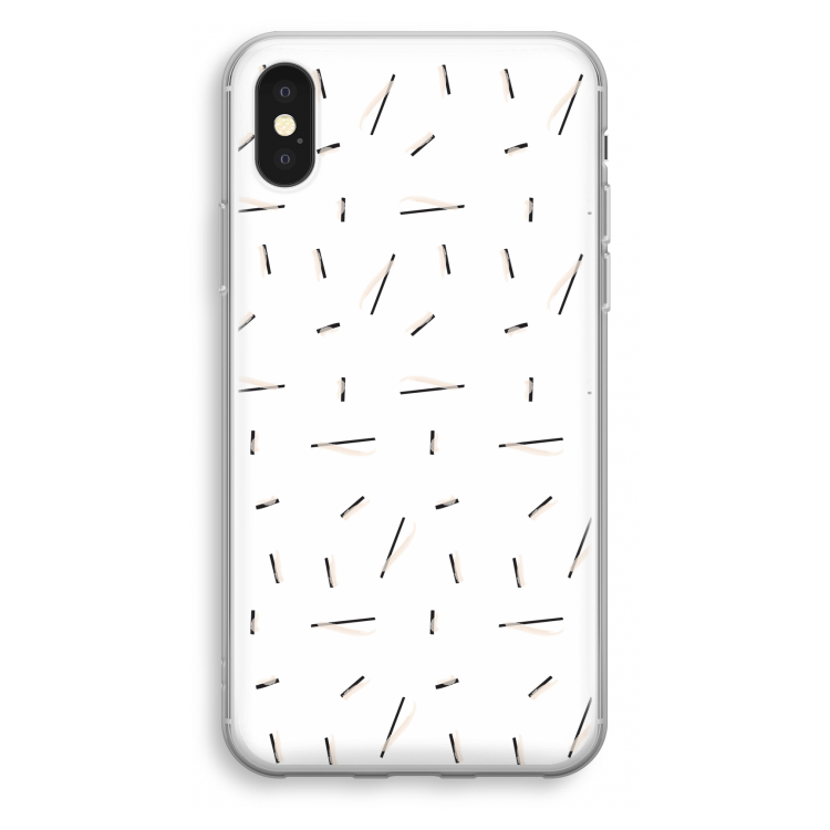 Hipster stripes: iPhone X Transparant Hoesje