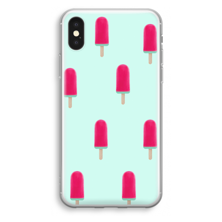 Waterijsje: iPhone X Transparant Hoesje