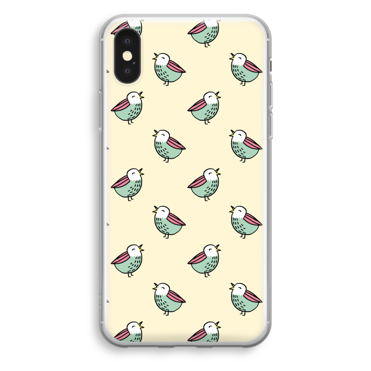 Vogeltjes: iPhone X Transparant Hoesje