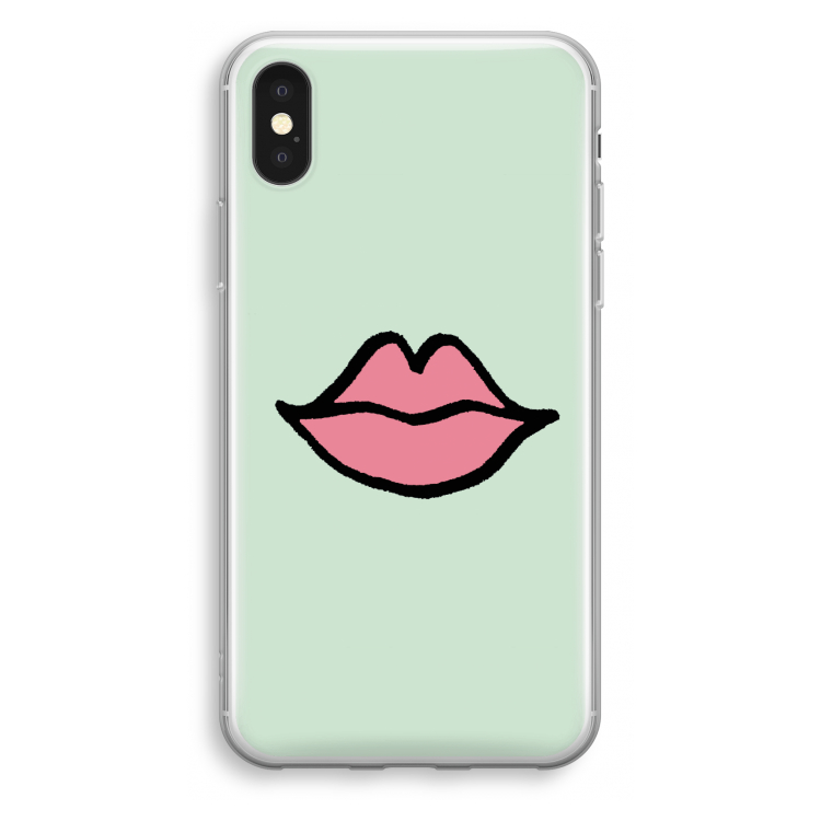 Kusje: iPhone X Transparant Hoesje