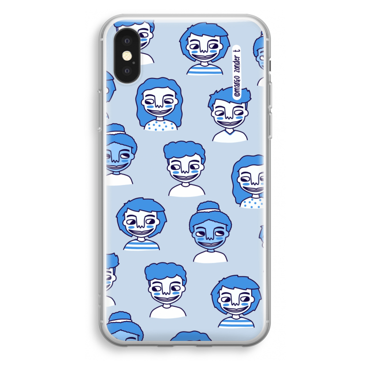 Gezichtjes: iPhone X Transparant Hoesje