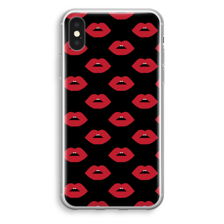 Lips: iPhone X Transparant Hoesje