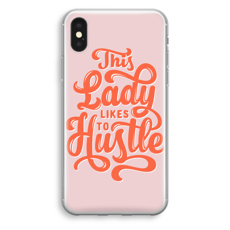 Hustle Lady: iPhone X Transparant Hoesje