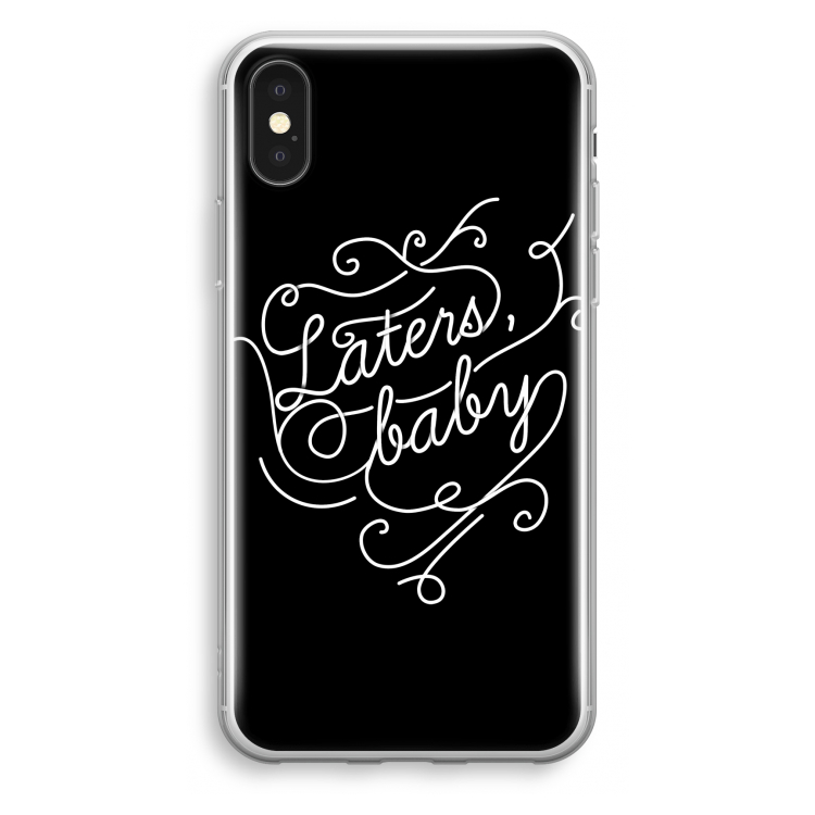 Laters, baby: iPhone X Transparant Hoesje