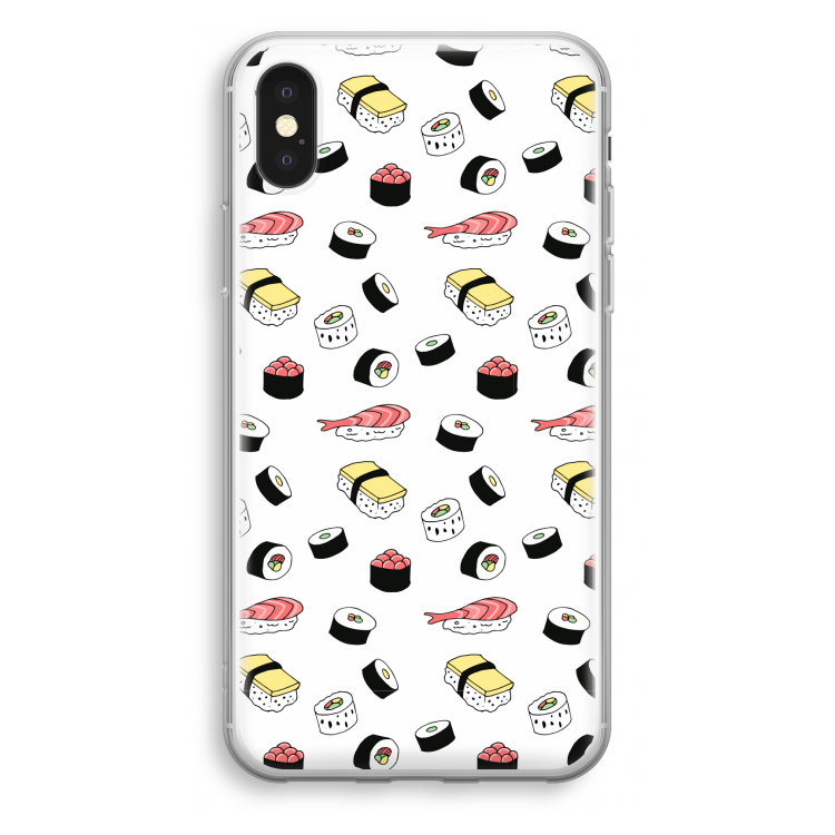 Sushi time: iPhone X Transparant Hoesje