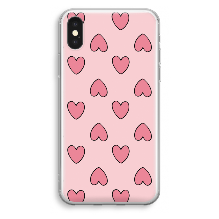 Ondersteboven verliefd: iPhone X Transparant Hoesje