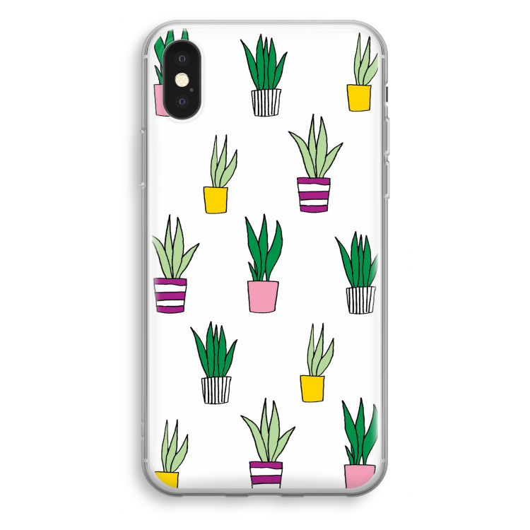 Sanseveria: iPhone X Transparant Hoesje