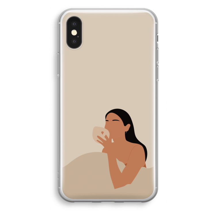 Fresh coffee: iPhone X Transparant Hoesje