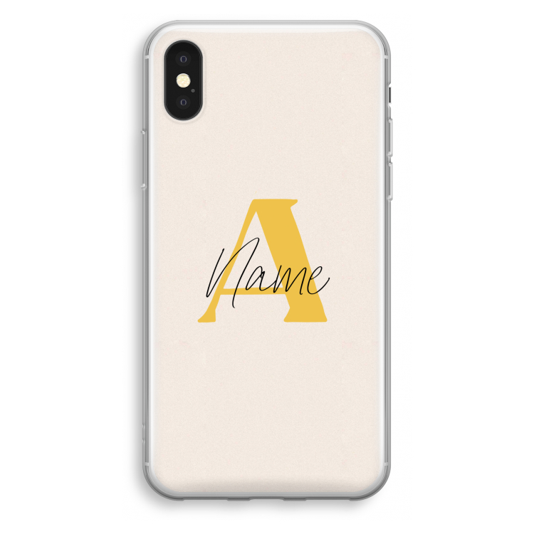 Amber Script: iPhone X Transparant Hoesje