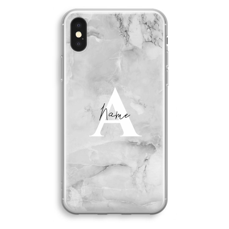 Ivory Marble: iPhone X Transparant Hoesje