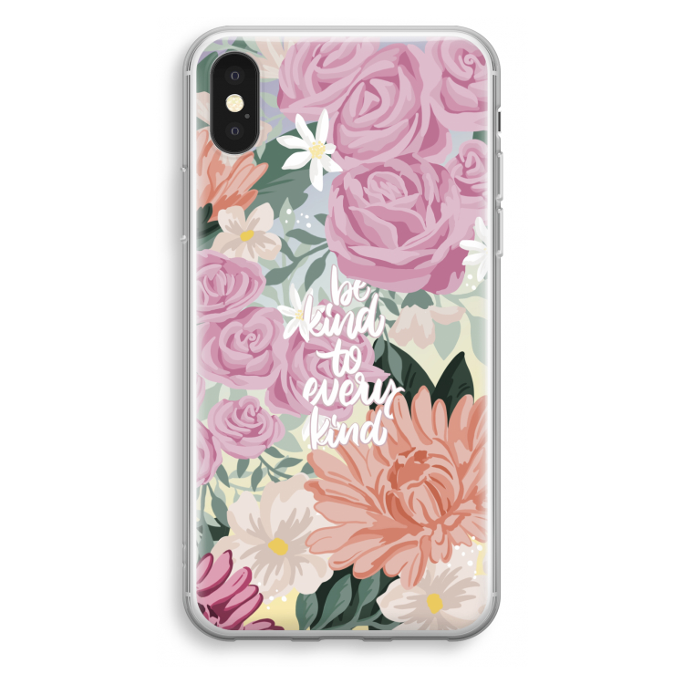Kindness matters: iPhone X Transparant Hoesje