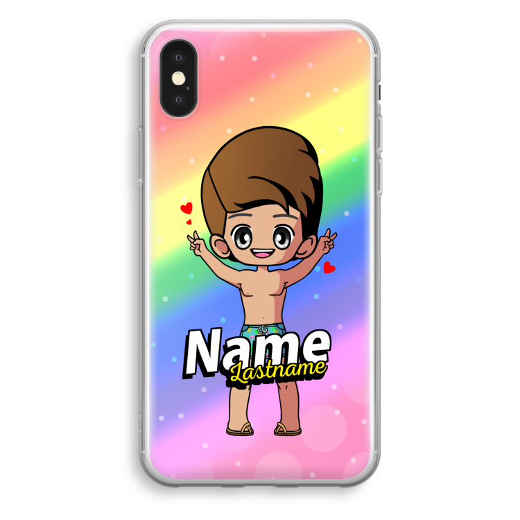 Chibi Maker man: iPhone X Transparant Hoesje