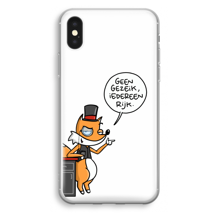 Geen Gezeik: iPhone X Transparant Hoesje