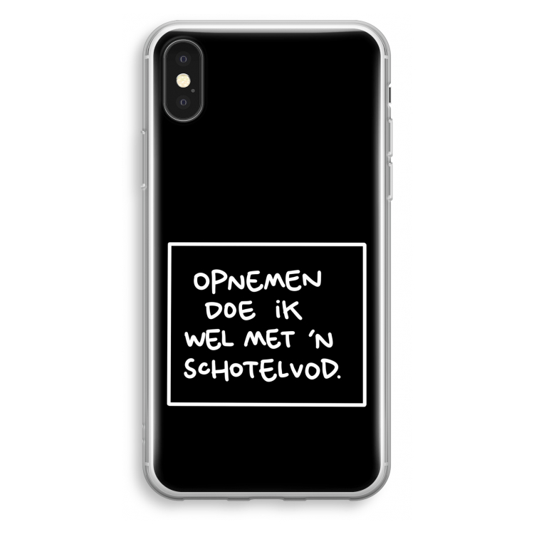 Schotelvod: iPhone X Transparant Hoesje